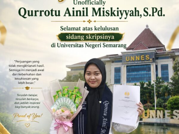 Raih Gelar Sarjana Pendidikan, Qurrotu Ainil Miskiyyah Tuntaskan Ujian Skripsi di UNNES